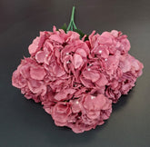 Buchet cu hortensii artificiale roz prafuit, flori mari 52cm